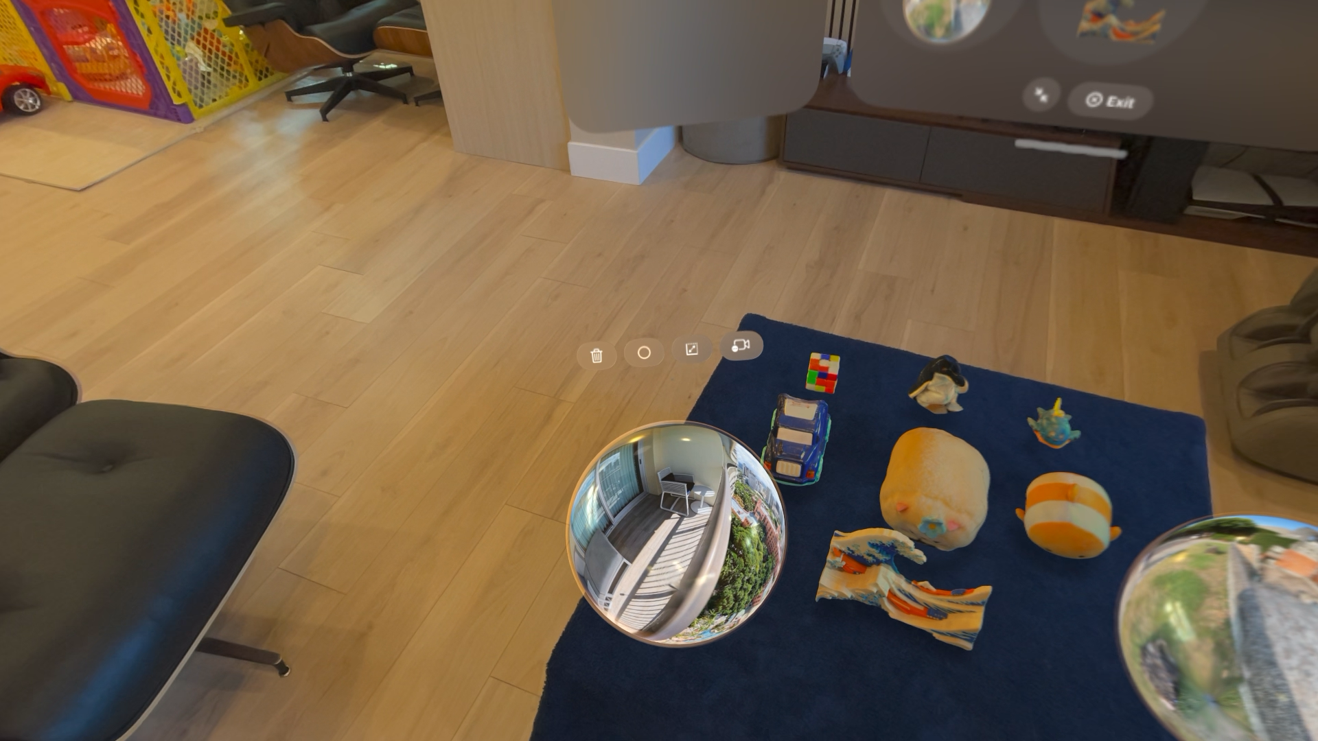 Placing 3D scanned objects in AR with hand tracking on Apple Vision Pro